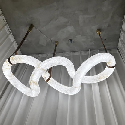 Luxe Loop Alabaster Chandelier