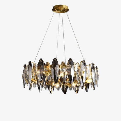 Luxury Smoke Grey Crystal Chandelier