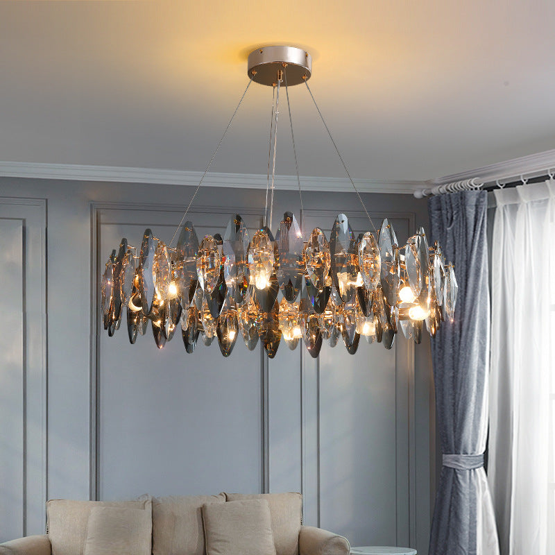 Luxury Smoke Grey Crystal Chandelier 1