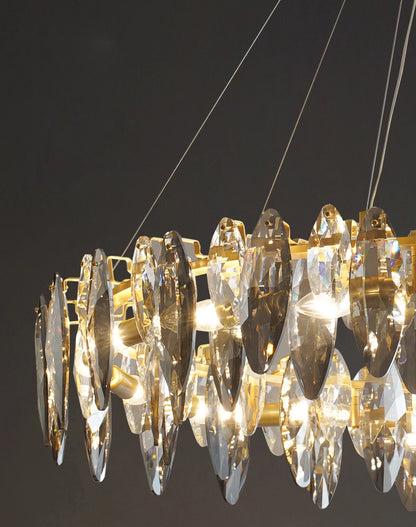 Luxury Smoke Grey Crystal Chandelier