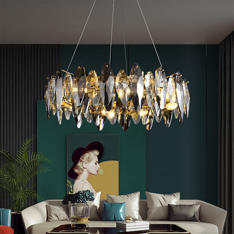 Luxury Smoke Grey Crystal Chandelier - Loonglight