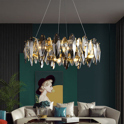 Luxury Smoke Grey Crystal Chandelier - Loonglight