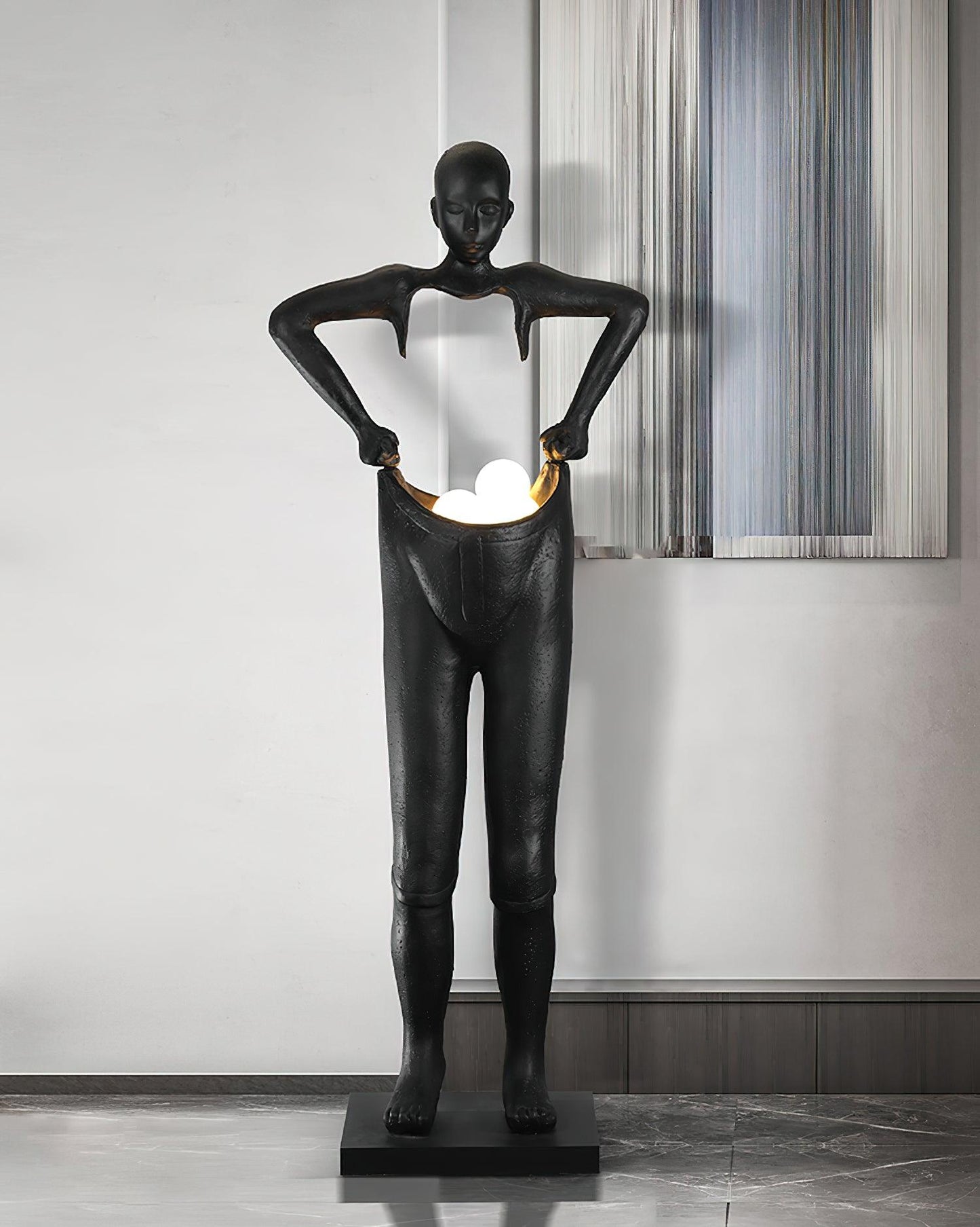 Man Carrying Pants Statue Floor Lamp - Loonglight