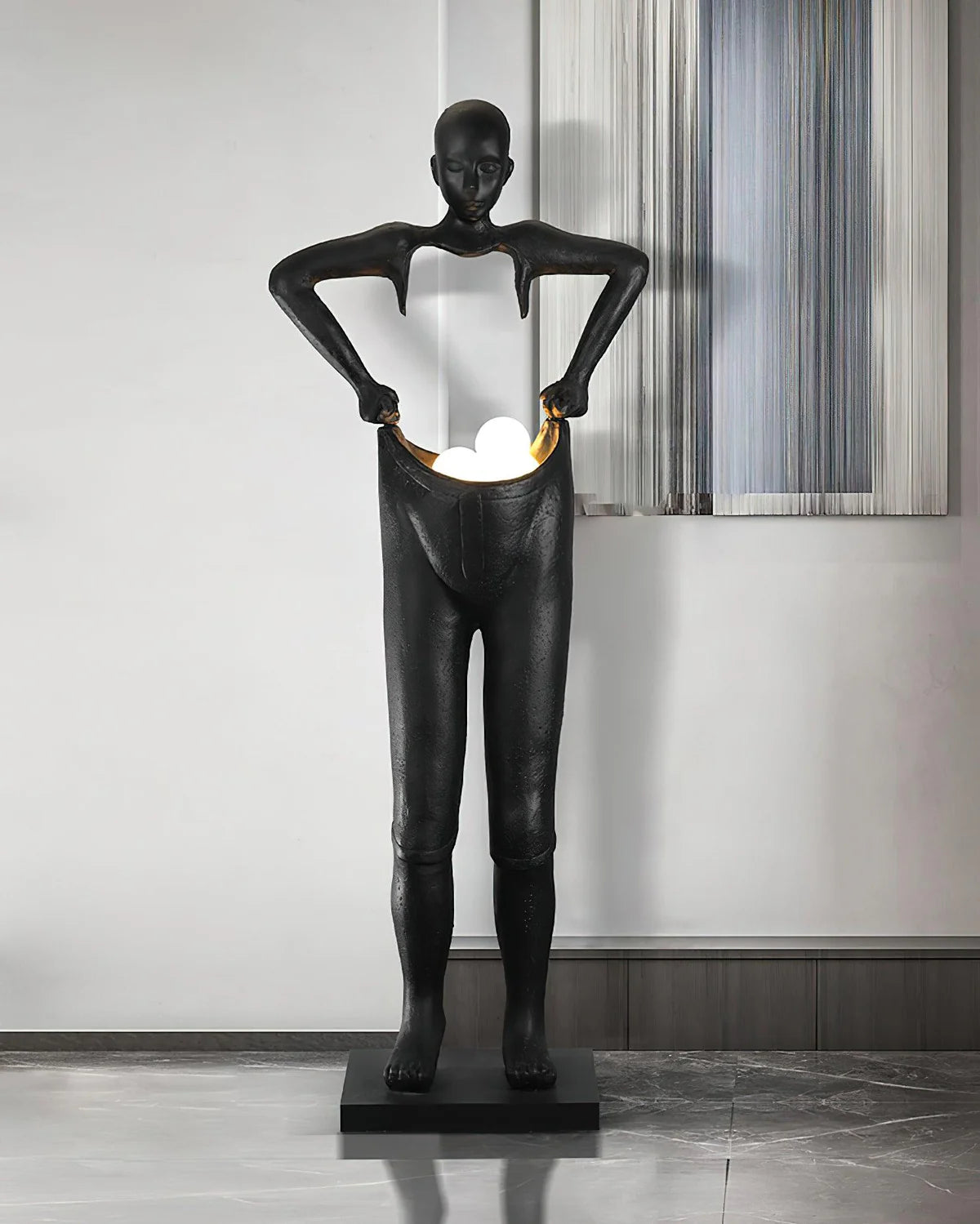 Man Carrying Pants Statue Floor Lamp - Loonglight
