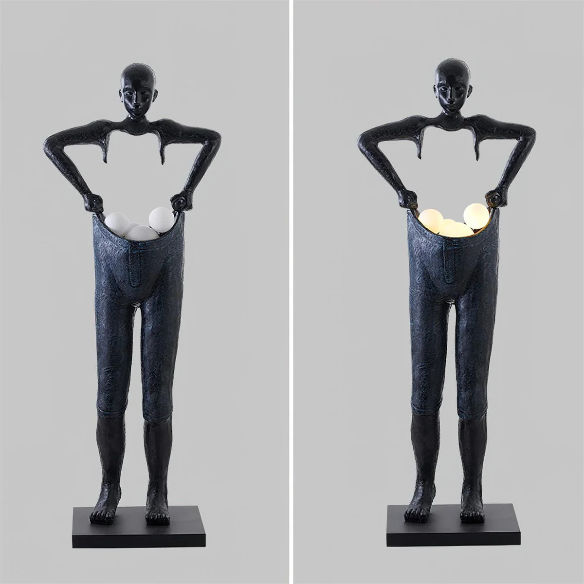 Man Carrying Pants Statue Floor Lamp - Loonglight