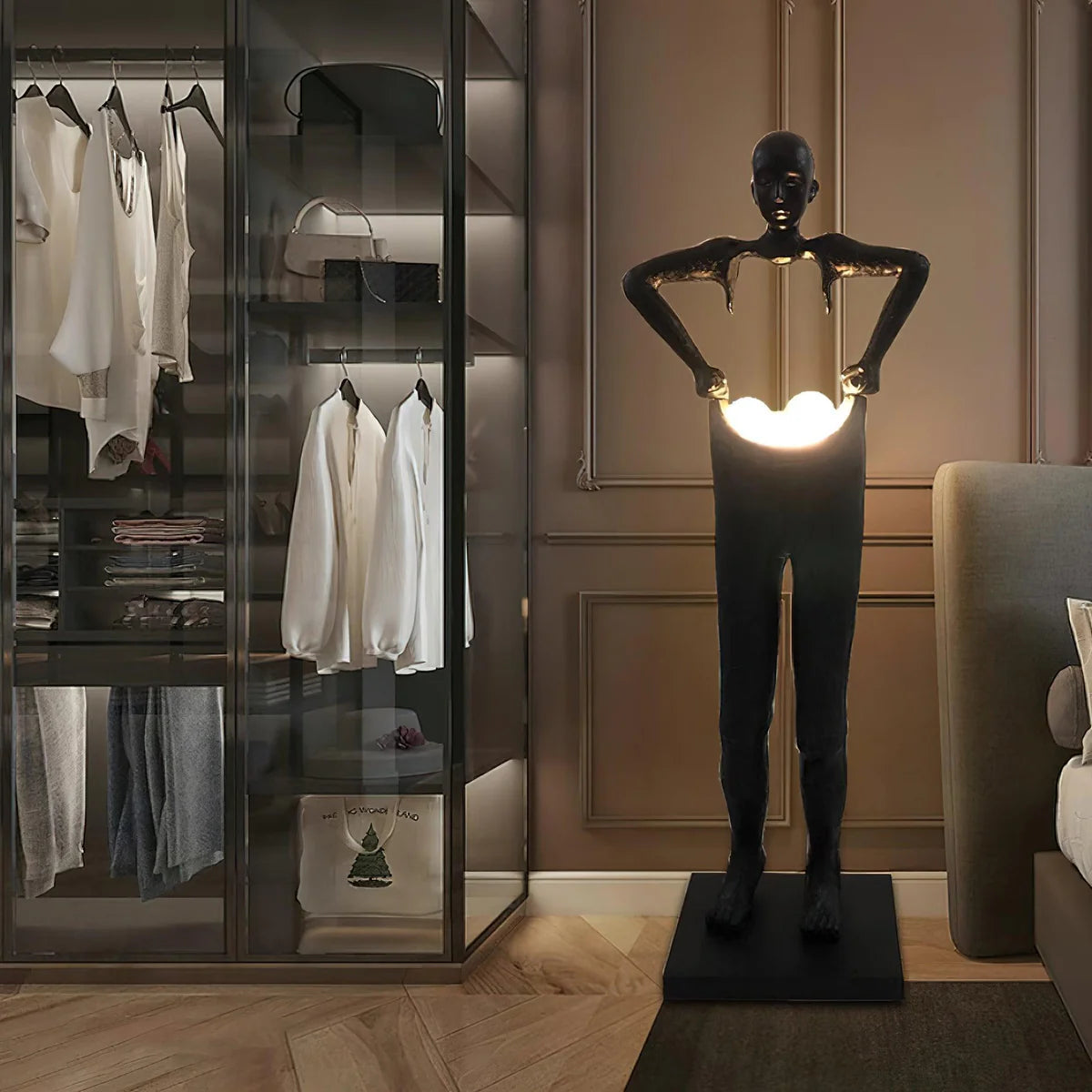 Man Carrying Pants Statue Floor Lamp - Loonglight