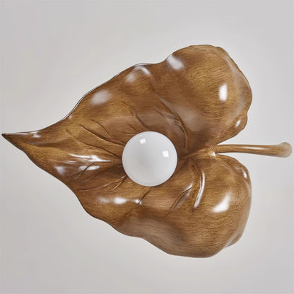 Hanglamp met gedroogde bladeren