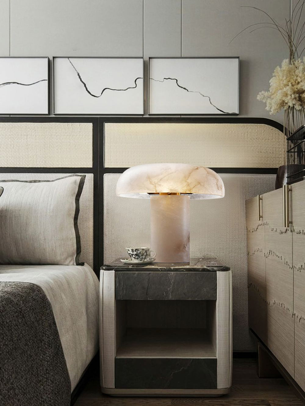 Marie Alabaster Table Lamp - Loonglight