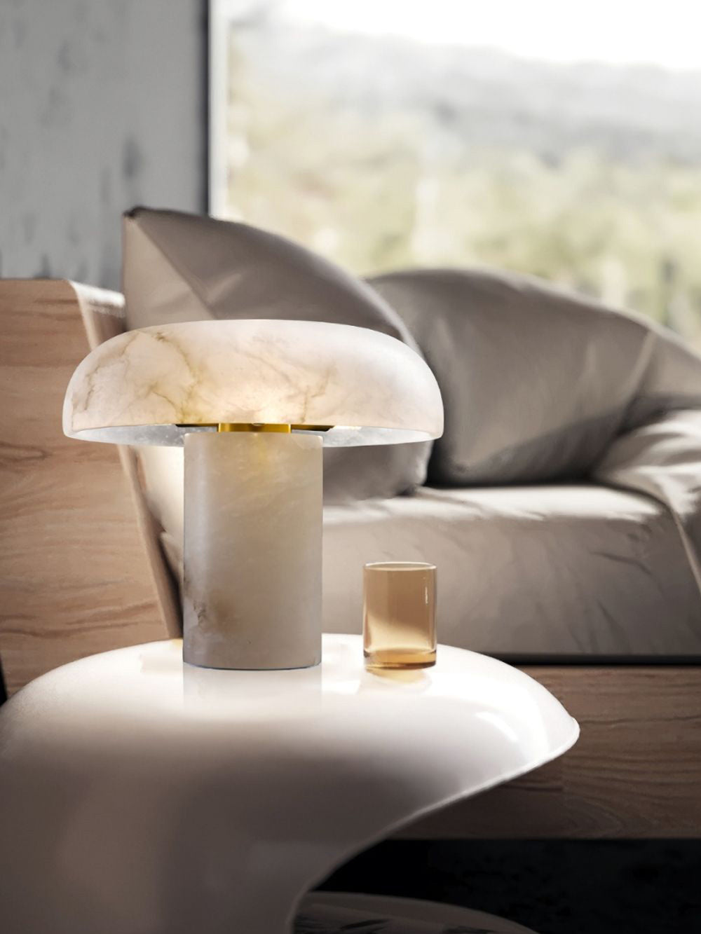 Marie Alabaster Table Lamp - Loonglight