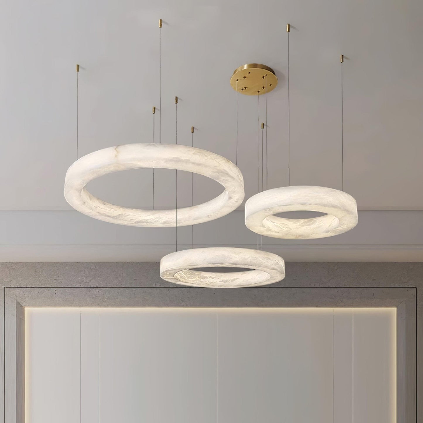 Marika Alabaster Chandelier - Loonglight