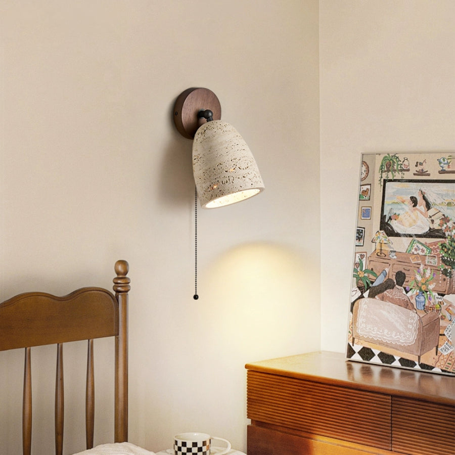 Marlin Wabi-Sabi Travertine Wall Lamp