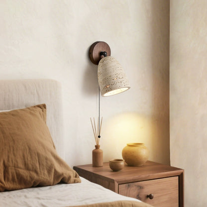 Marlin Wabi-Sabi Travertine Wall Lamp