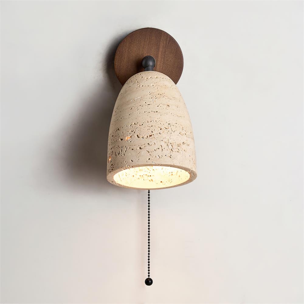 Marlin Wabi-Sabi Travertine Wall Lamp
