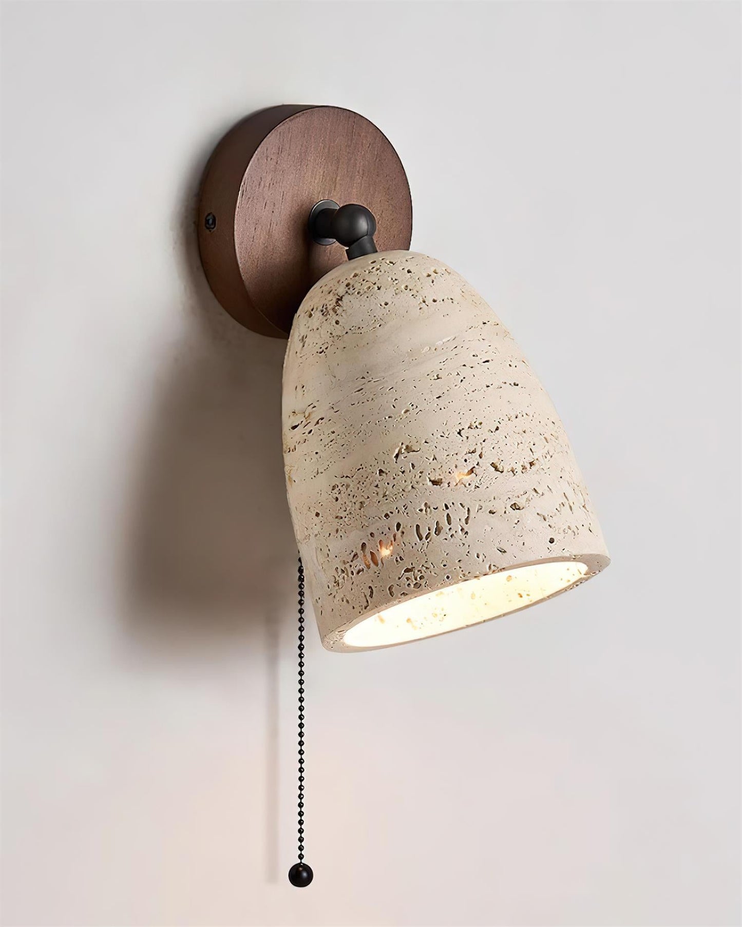 Marlin Wabi-Sabi Travertine Wall Lamp