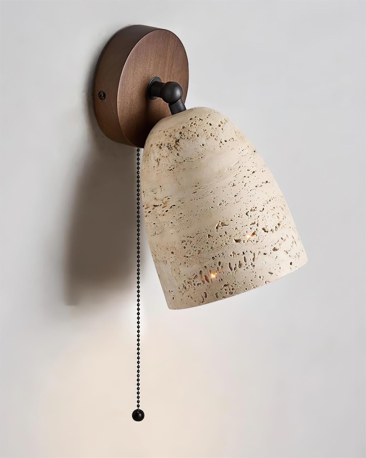 Marlin Wabi-Sabi Travertine Wall Lamp