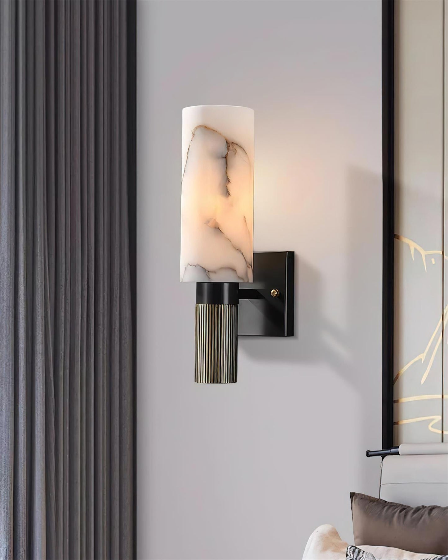 Marlo Alabaster & Brass Wall Lamp