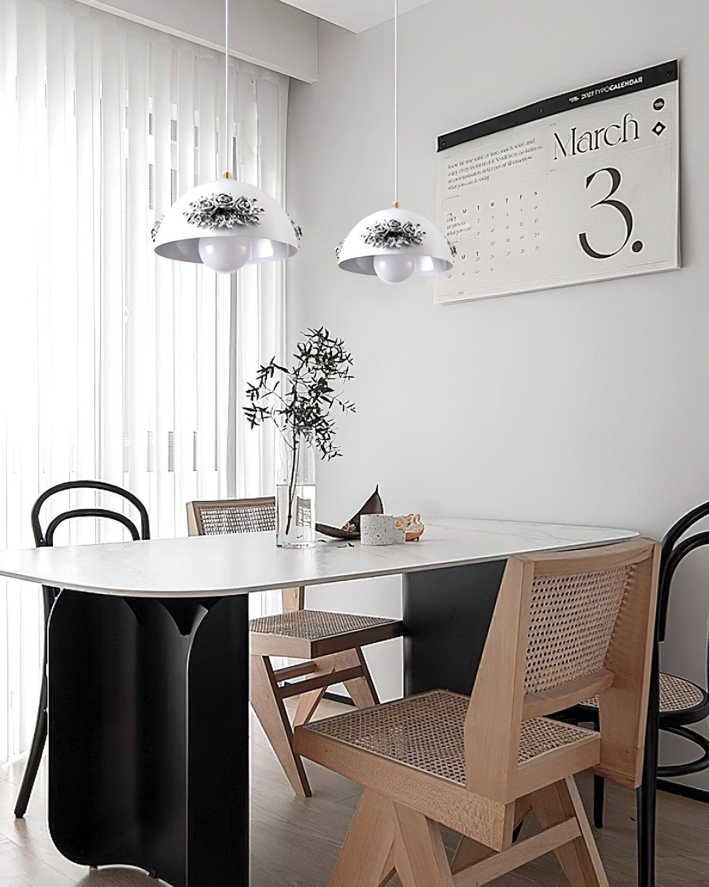 Rose Flower Pot Pendant Light - Loonglight