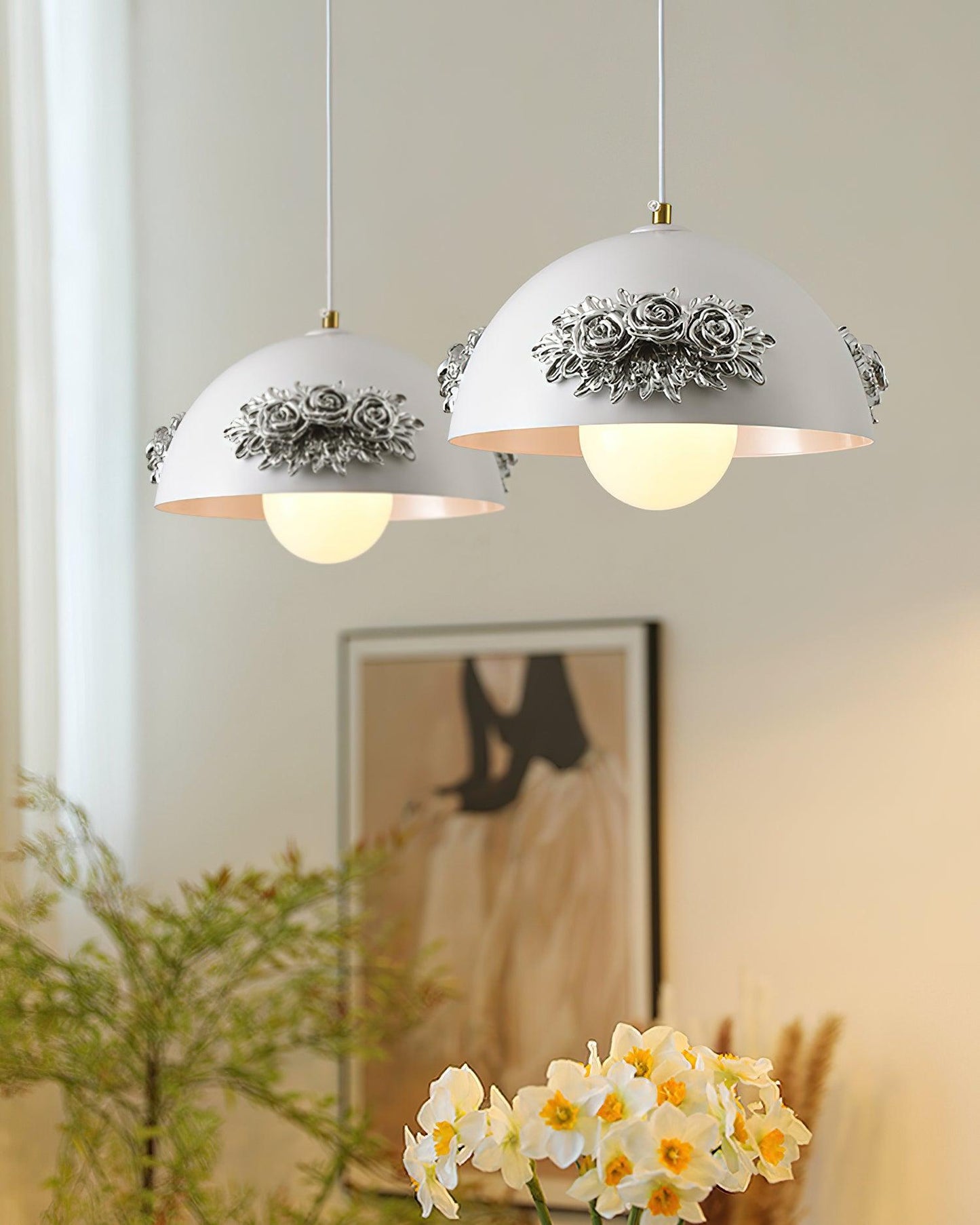 Rose Flower Pot Pendant Light - Loonglight