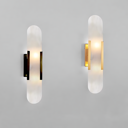 Melange Elongated Alabaster Wall Sconce