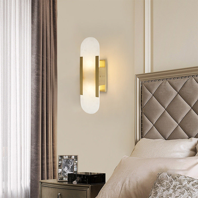 Melange Elongated Alabaster Wall Sconce