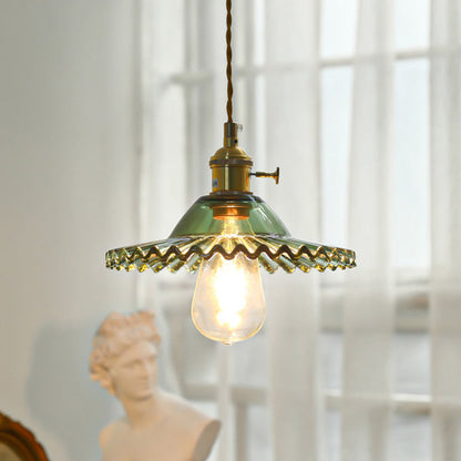 Mini Pleated Glass Pendant Lamp