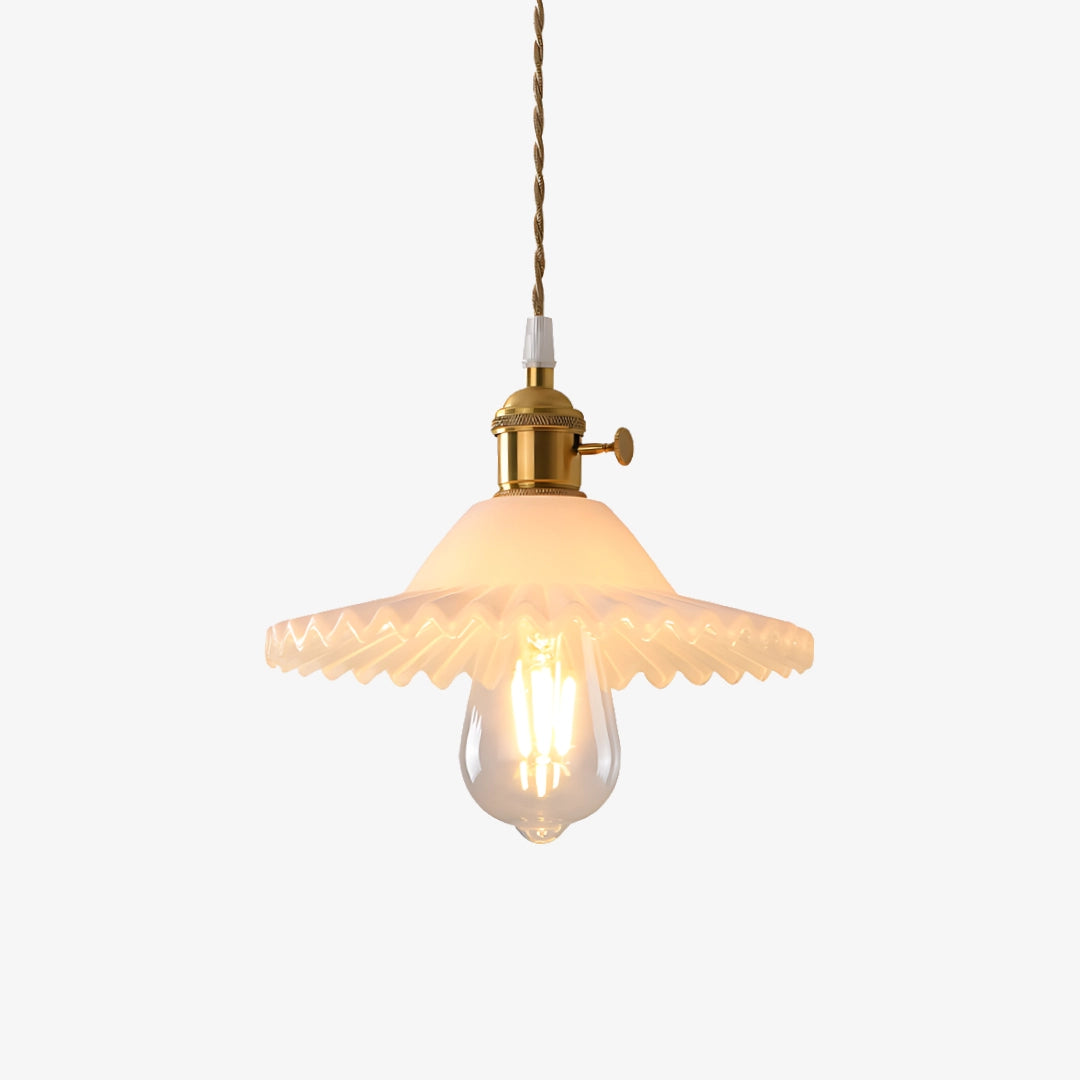 Mini Pleated Glass Pendant Lamp