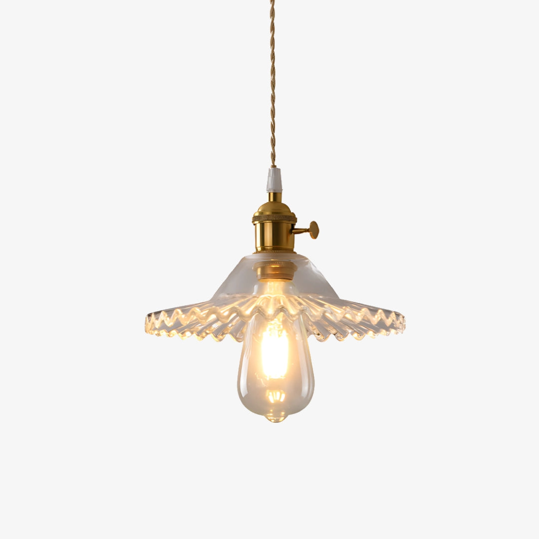 Mini Pleated Glass Pendant Lamp