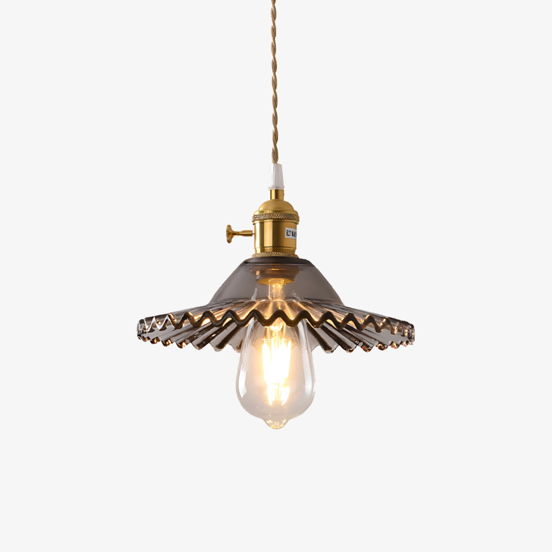 Mini Pleated Glass Pendant Lamp