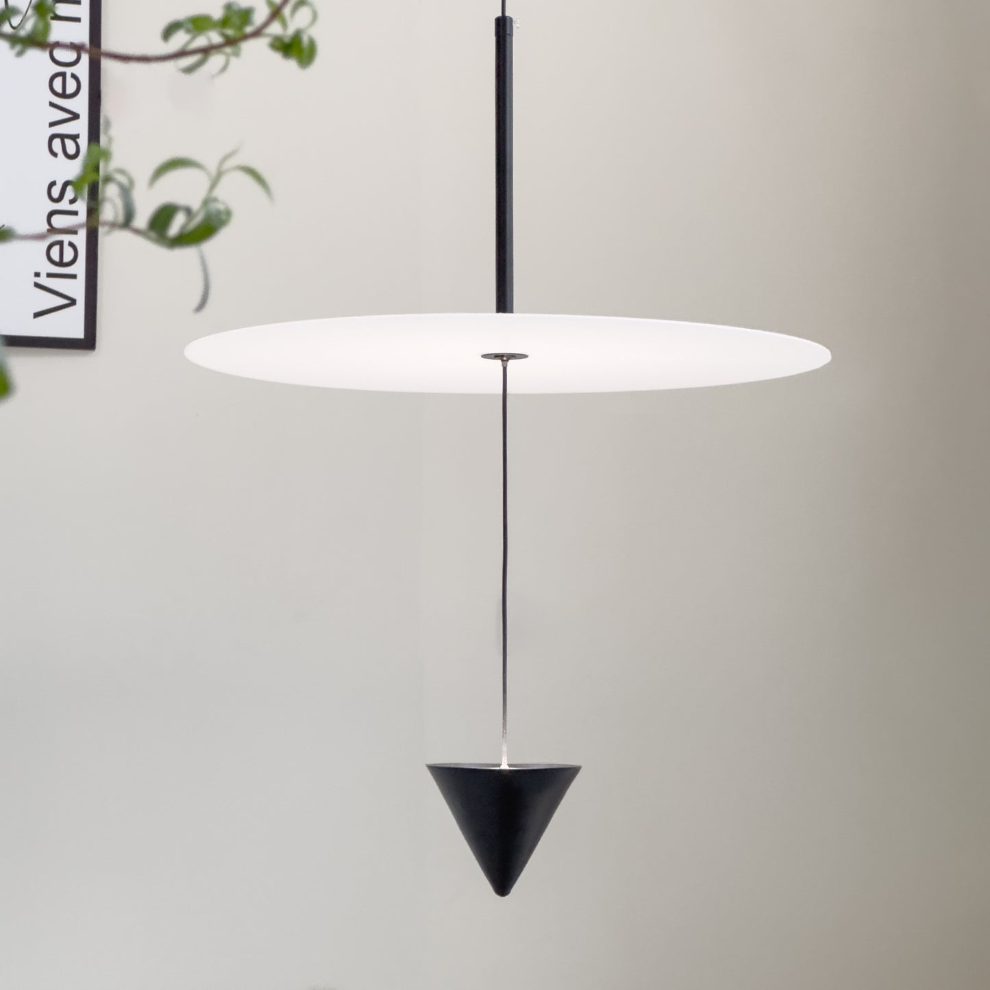 Minimalist Flying Saucer Chandelier