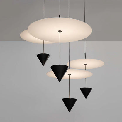 Minimalist Flying Saucer Chandelier