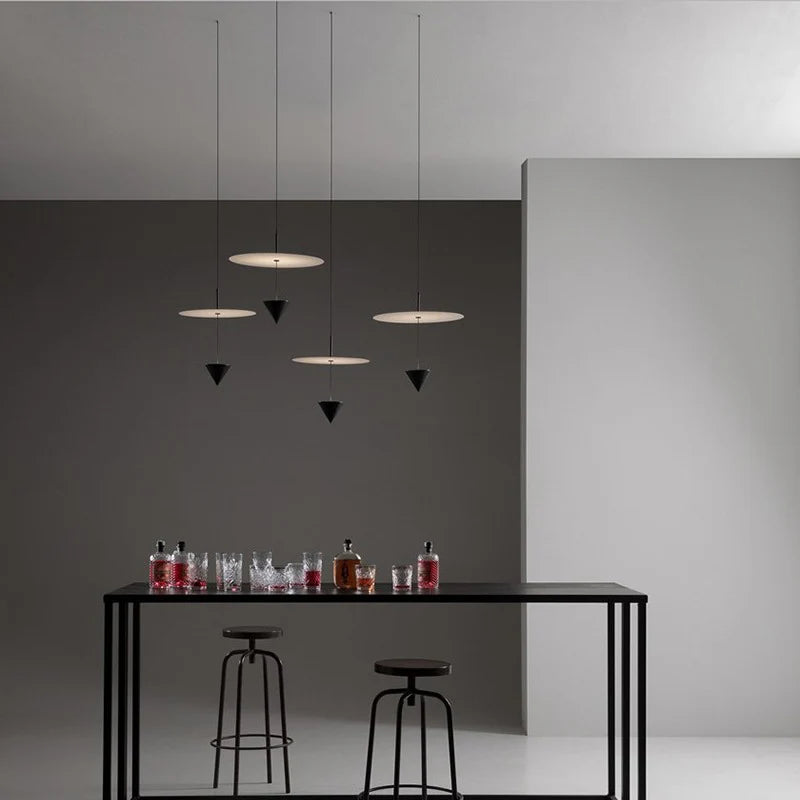 Minimalist Flying Saucer Chandelier