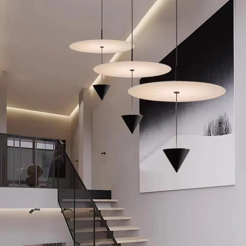 Minimalist Flying Saucer Chandelier