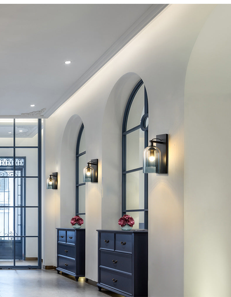 Minimalist Double Glass Wall Lamp - Loonglight