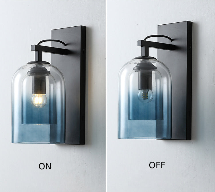 Minimalist Double Glass Wall Lamp - Loonglight