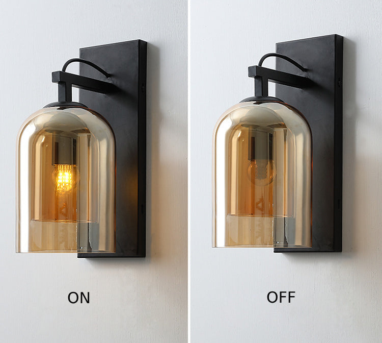 Minimalist Double Glass Wall Lamp - Loonglight