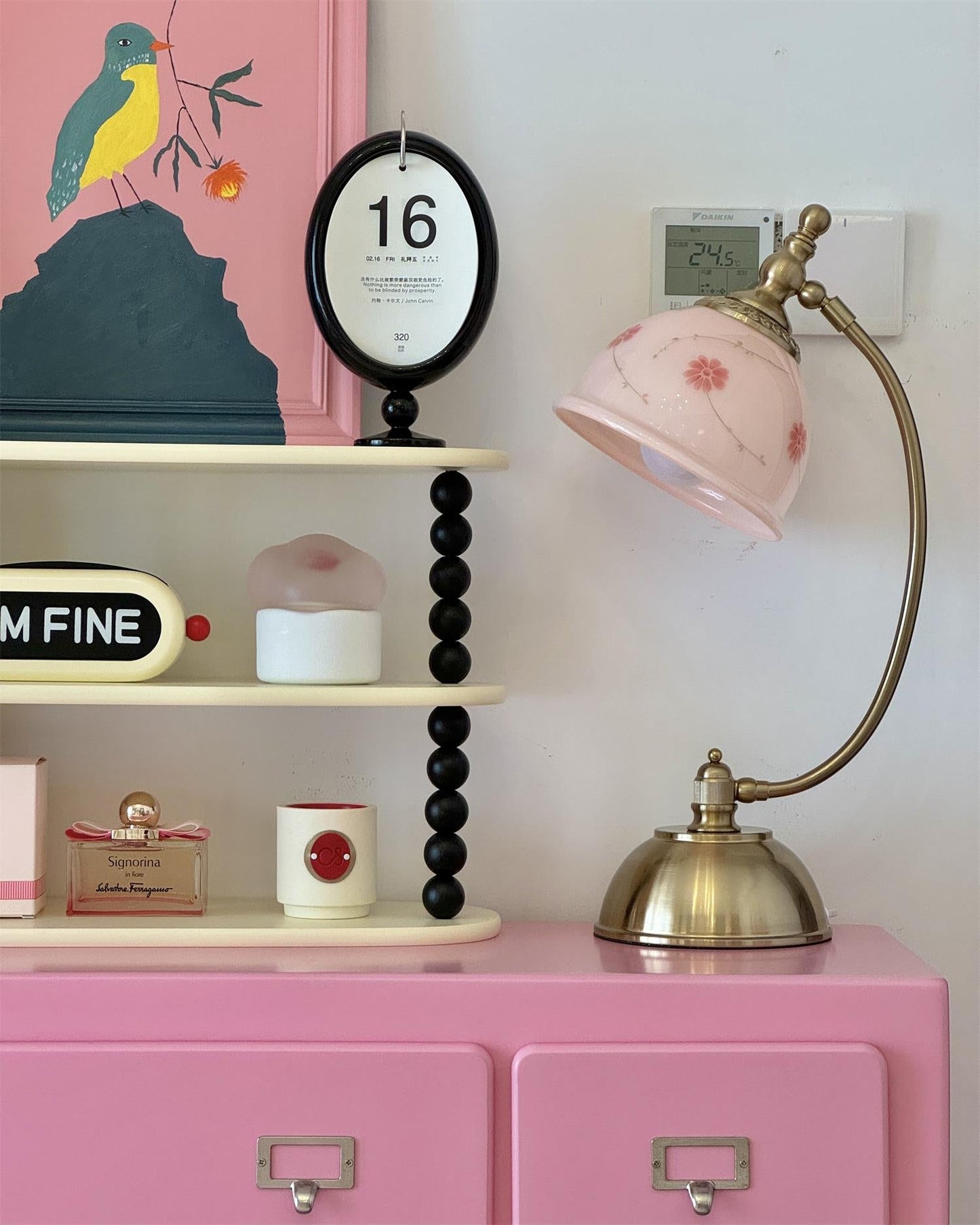 Mishya Floral Table Lamp - Loonglight