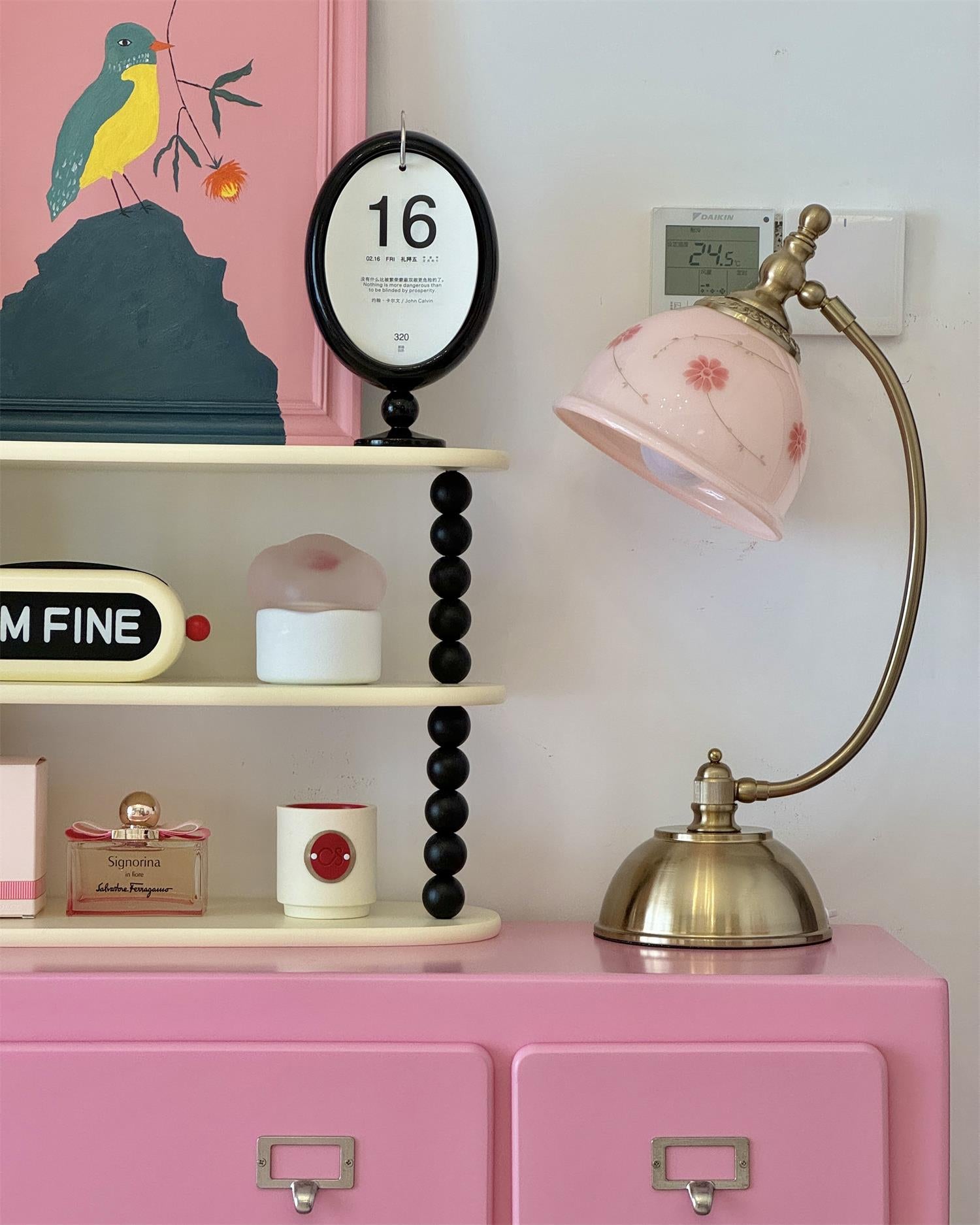 Mishya Floral Table Lamp - Loonglight