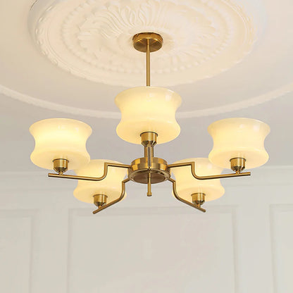 Modern Hourglass Glass Chandelier