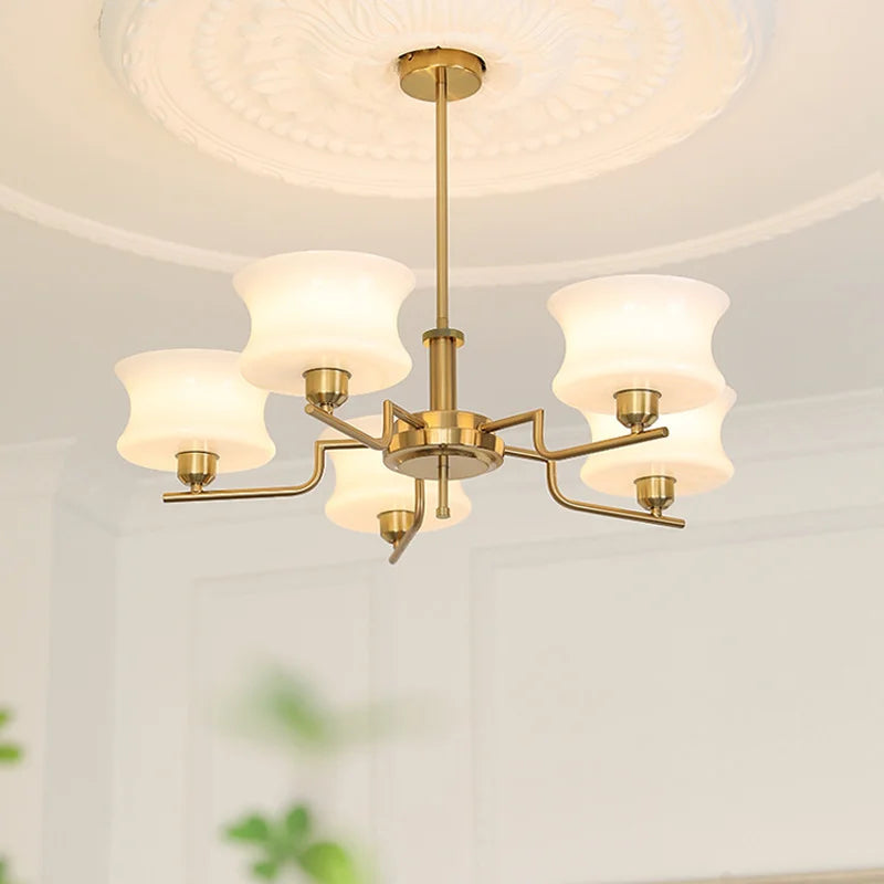 Modern Hourglass Glass Chandelier