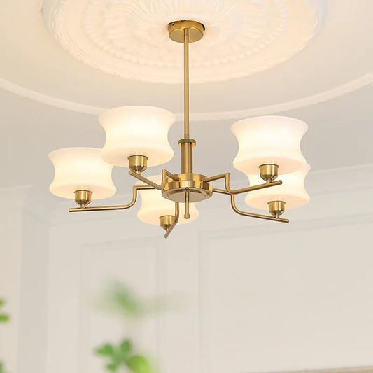 Modern Hourglass Glass Chandelier