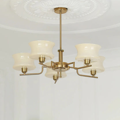 Modern Hourglass Glass Chandelier