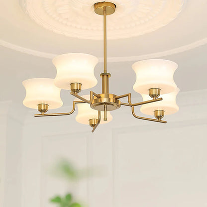 Modern Hourglass Glass Chandelier