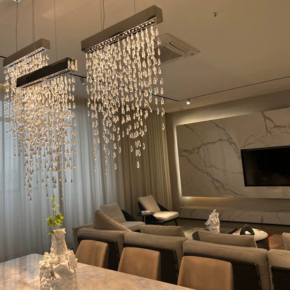 Modern Crystal Tassel Waterfall Chandelier