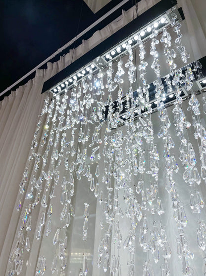 Modern Crystal Tassel Waterfall Chandelier