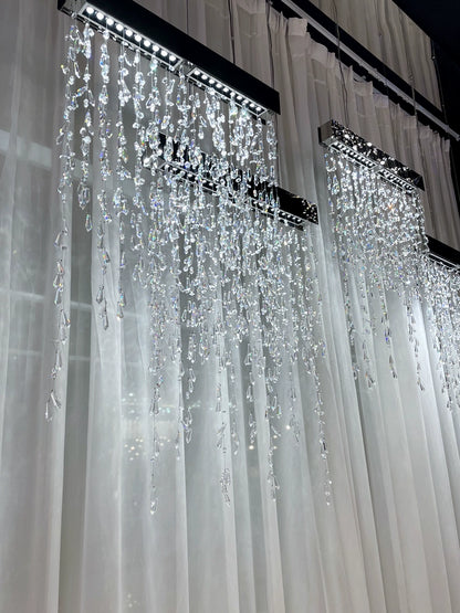 Modern Crystal Tassel Waterfall Chandelier