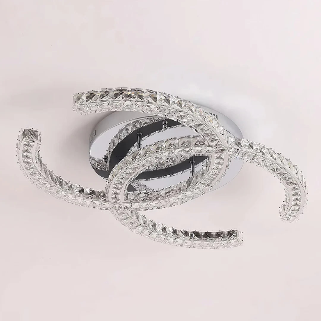 Modern Double C Crystal Ceiling Lamp - Loonglight