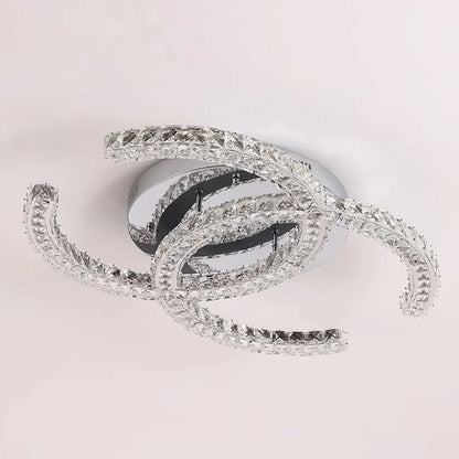 Modern Double C Crystal Ceiling Lamp - Loonglight