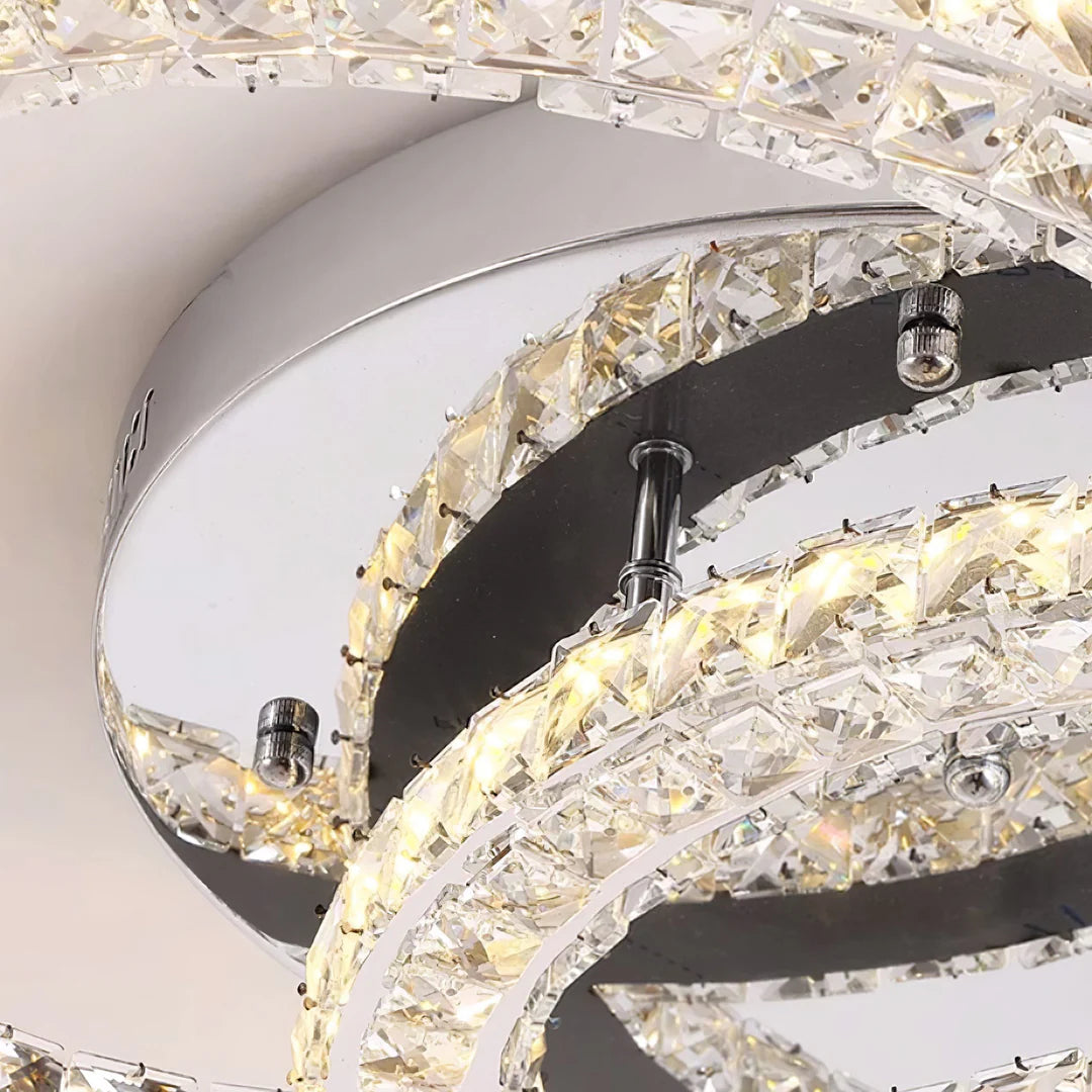 Modern Double C Crystal Ceiling Lamp - Loonglight