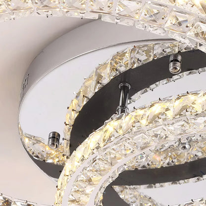 Modern Double C Crystal Ceiling Lamp - Loonglight