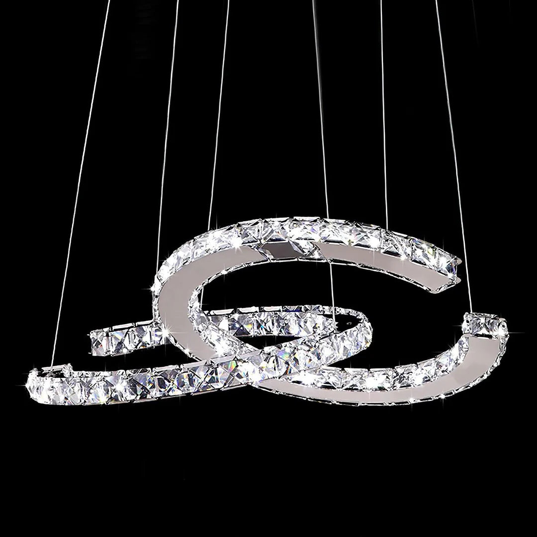 Modern Double C Crystal Chandelier - Loonglight